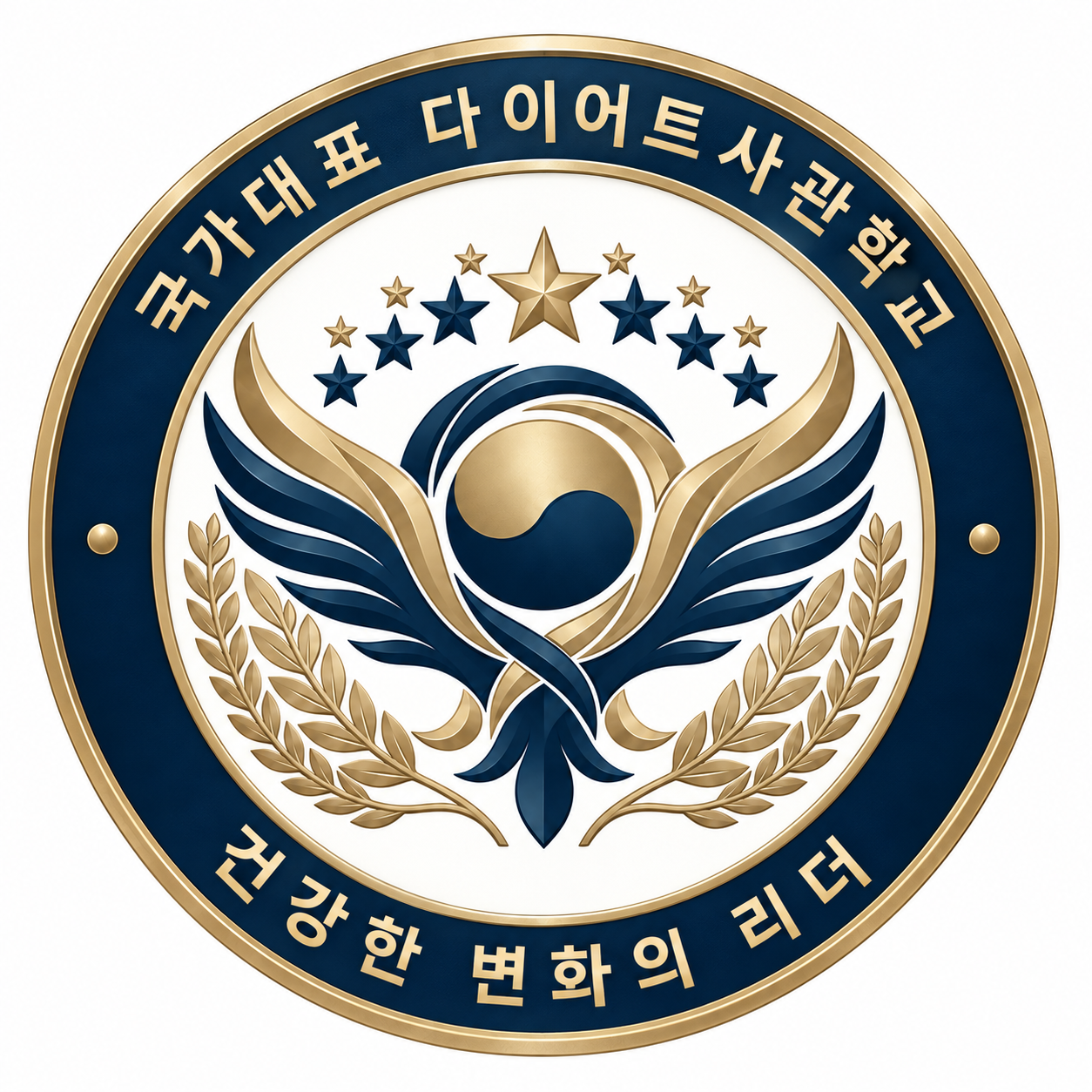 국가대표 다이어트사관학교 원형 엠블럼